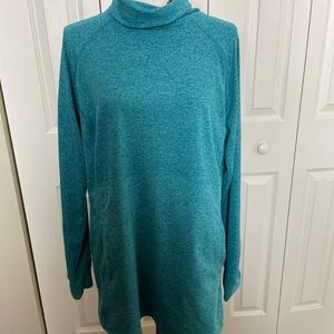 Duluth Plushcious Funnelneck LG Long Sleeve Cowl Neck Tunic Pullover Top Outdoor